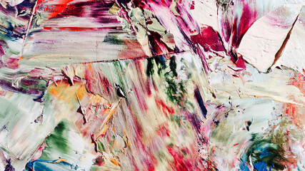 Colorful abstract background wallpaper. Modern motif visual art.  Mixtures of oil paint. Trendy...