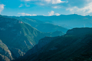 Naklejka premium mountain landscape in the morning