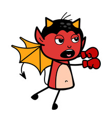 Cartoon Devil Boxing