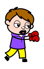 Cartoon Boy Boxing