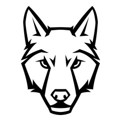 Fototapeta premium Mascot stylized wolf head.
