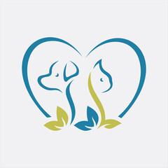 Great pack of flat logos with pet shop Free Vector Logo templates