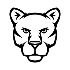 Mascot stylized cougar head.