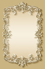 Vector abstract ornamental nature vintage frame.