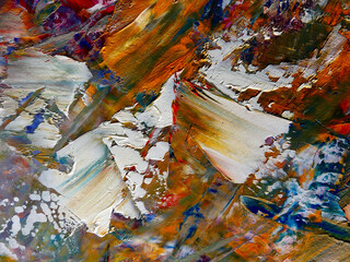 Colorful abstract background wallpaper. Modern motif visual art.  Mixtures of oil paint. Trendy...