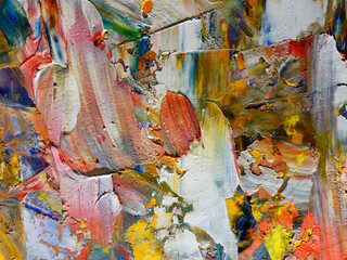 Colorful abstract background wallpaper. Modern motif visual art.  Mixtures of oil paint. Trendy...