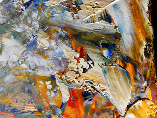 Colorful abstract background wallpaper. Modern motif visual art.  Mixtures of oil paint. Trendy...