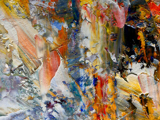 Colorful abstract background wallpaper. Modern motif visual art.  Mixtures of oil paint. Trendy...