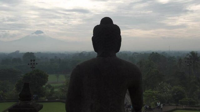 Candi Borobudur - Mahayana Javanese Buddhist Temple UNESCO World Heritage Site - Stupas and Buddha Statue in Yogyakarta Magelang, Central Java, Indonesia Indonesian