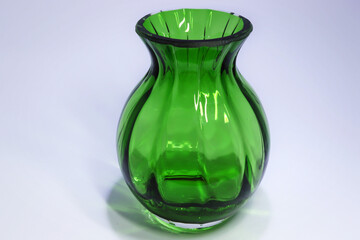 green glass vase
