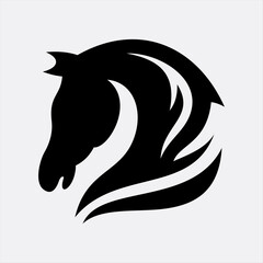 Silhouettes of horses Free Vector Animals