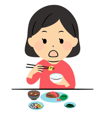 illustration of table manners and kids