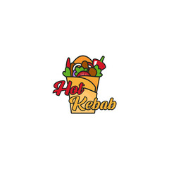 Illustration Vector Graphic of Hot Kebab. Perfect to use for Food Business