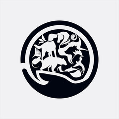 Lion logo style Free Vector