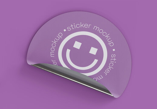 Adhesive Sticker Mockup