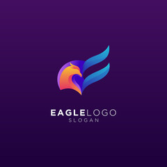 eagle logo design vector full color