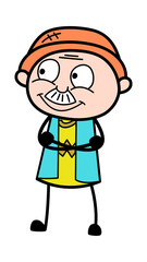 Folded Arms Grandpa cartoon