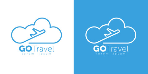 Travel logo vector icon design template-vector. logo design