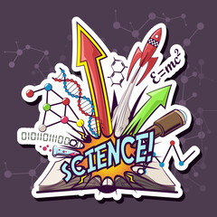 Science Emblem, Education Symbols 