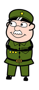cartoon army officer in green uniform clip art preview