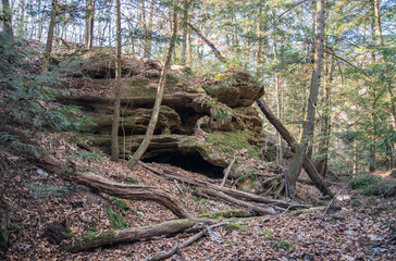 Rock formation inside Mammoth Cave National Park, Kentucky.