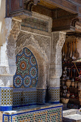 Nejjarine fountain in medieval Fes medina, Morocco