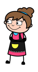 Folded Arms Beautician cartoon