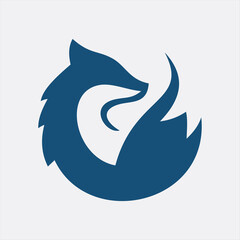 simple wolf logo design