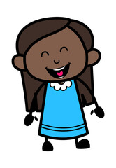 Adorable Black Girl cartoon