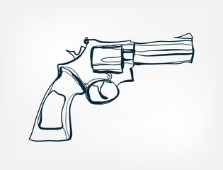 gun line one art isolated vector illustration