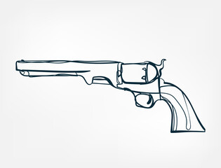 gun line one art isolated vector illustration