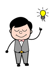 Cartoon Groom Got an idea