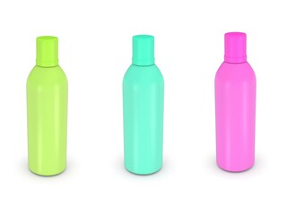 3d bottle mockup on white background