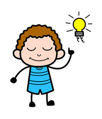 Cartoon Kid Got an idea