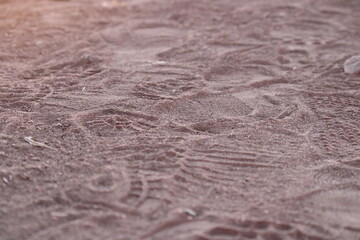 Huellas en la arena, textura