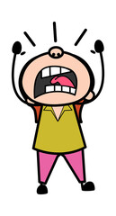 Shouting Teacher Cartoon