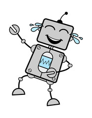 Cartoon Robot Laughing
