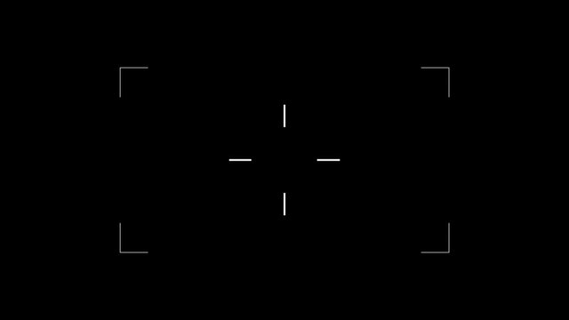PNG Alpha.Looping HUD viewfinder Target goal.Technological HUD template.