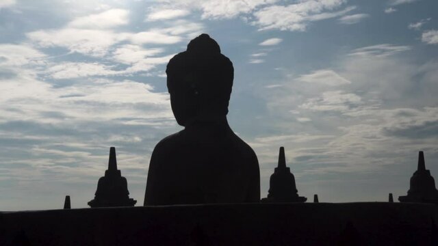 Candi Borobudur - Mahayana Javanese Buddhist Temple UNESCO World Heritage Site - Stupas and Buddha Statue in Yogyakarta Magelang, Central Java, Indonesia Indonesian