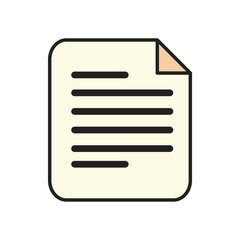Obraz premium document line and fill style icon vector design