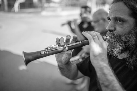 Music playing the gralla