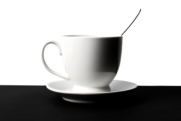 Cup of Drink with Spoon on the Table