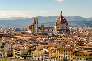 Fototapeta na wymiar View of Florence Cathedral, duomo Firenze - florence, Italy