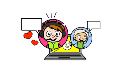 Cartoon Boy Online Calling