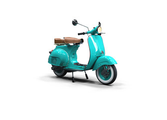 vintage scooter isolated - 3d rendering © hutangach