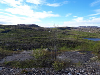 landscape with river and mountains