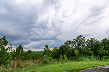 Obraz premium Evening storm clouds in the distance