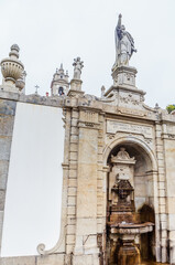 Fototapeta premium Fountain at the stairs of the Bom Jesus Church in Braga, Portugal