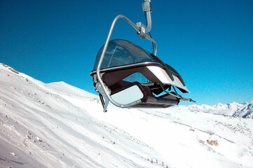 chairlift in alpine ski area
