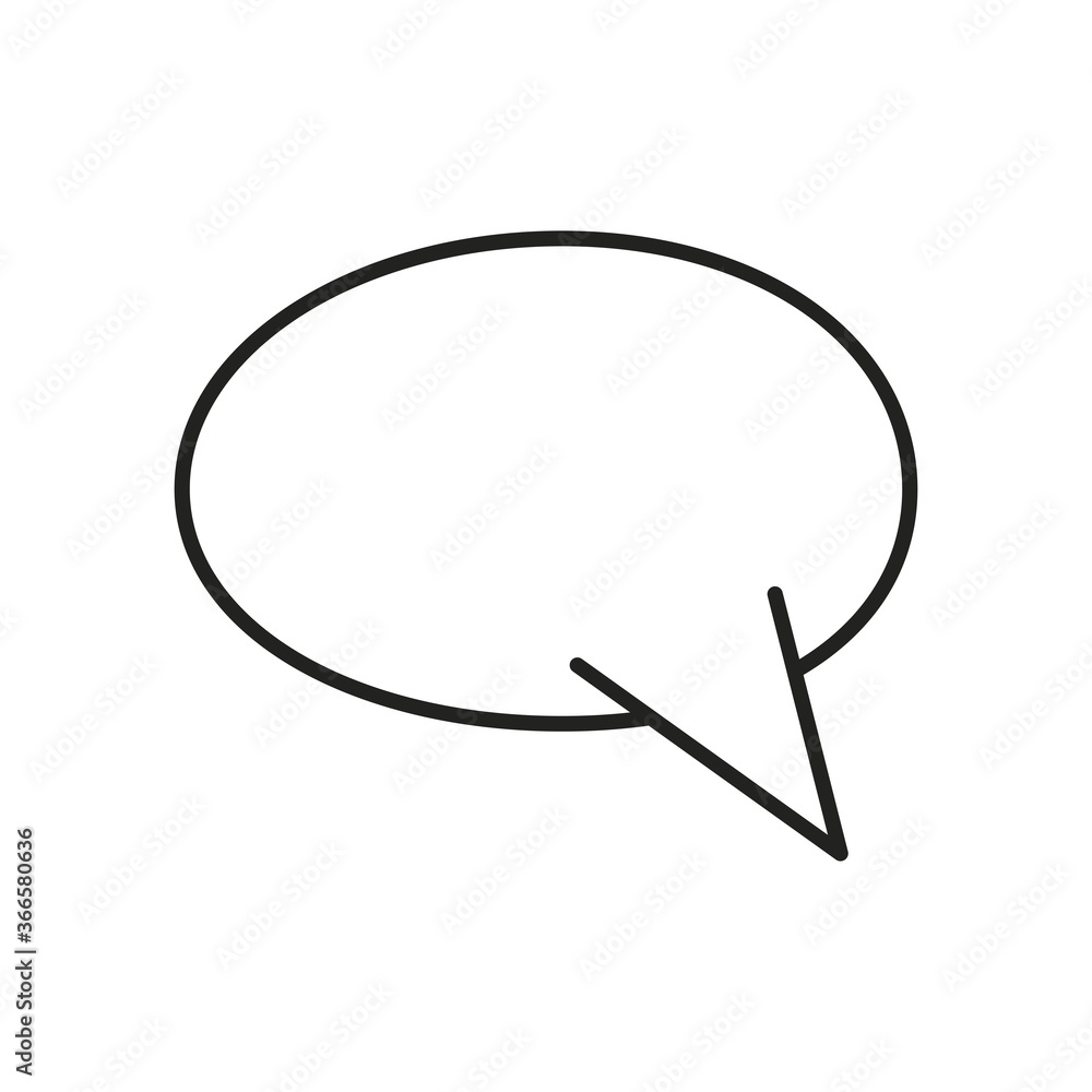 Poster communication bubble line style icon vector design